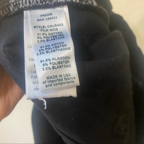 Frame‎ Denim Le Skinny de Jeanne Black Ripped Skinny Jeans - Picture 16 of 16